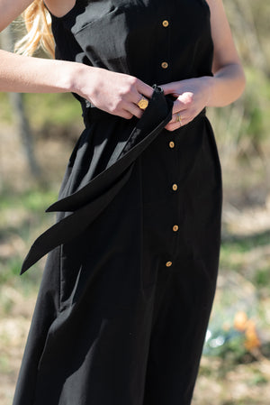 Robe chemise Aïssa noire